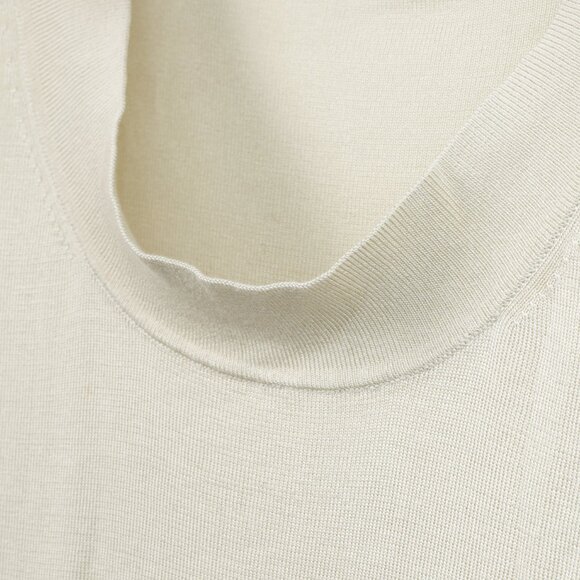 Akris Cream Scoop Neck Beige Knit Top - Picture 6 of 8